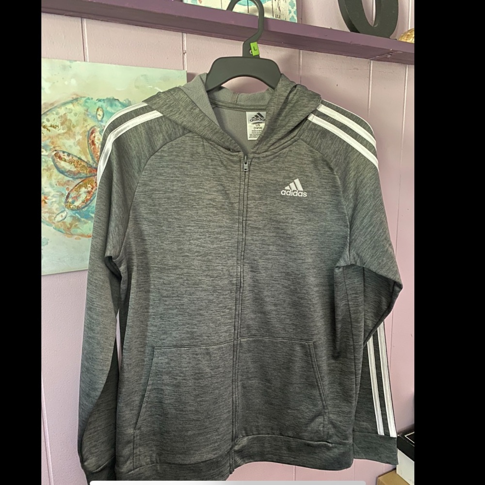 Adidas zip up with hood